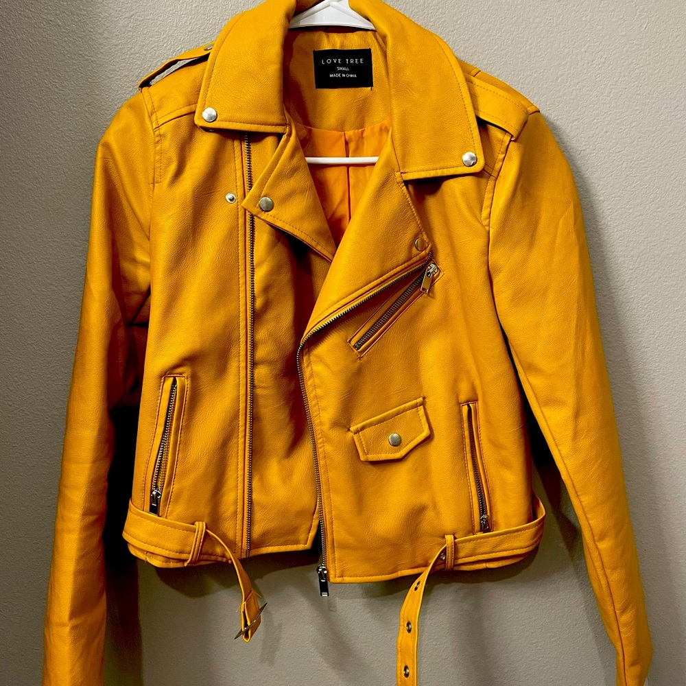 Fashion Nova Gold Leather Jacket